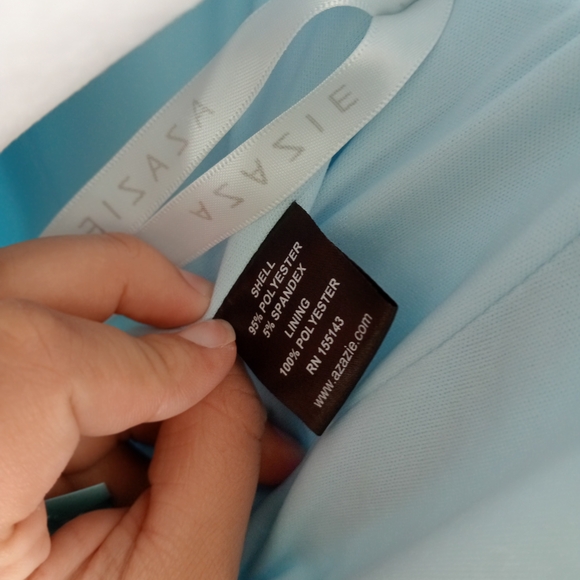 AZAZIE  One-Shoulder Light Blue Dress - Picture 7 of 11